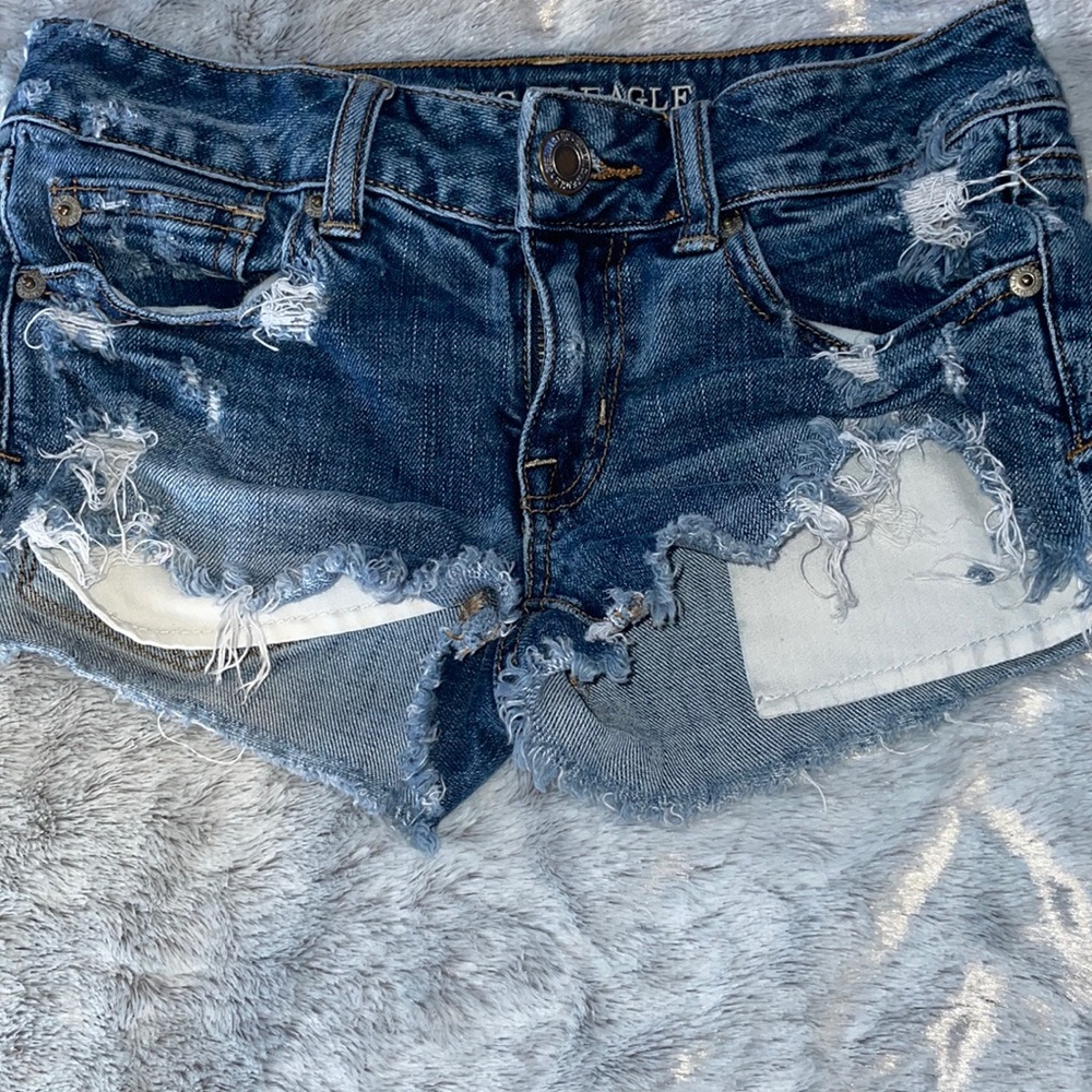 WOMENS AMERICAN EAGLE JEAN SHORTS